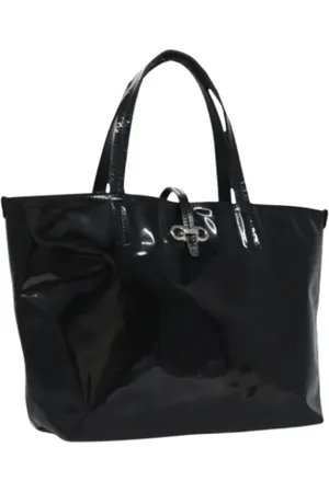 Salvatore Ferragamo Dames, Pre-owned, Zwart, Maat: ONE Size Leer