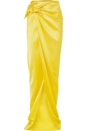 Balenciaga Dames, Rokken, Geel, Maat: S Satijn