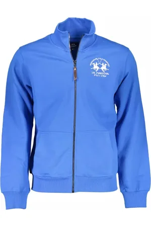 La Martina Heren, Sweatshirts & Hoodies, Blauw, Maat: XL Katoen