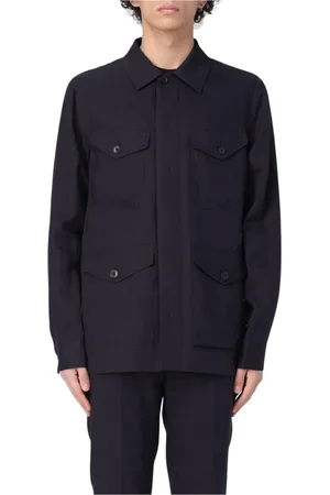 Paul Smith Heren, Jassen, Blauw, Maat: XL Linnen