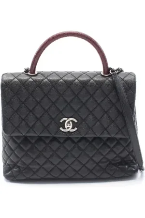 CHANEL Dames, Pre-owned, Zwart, Maat: ONE Size Leer
