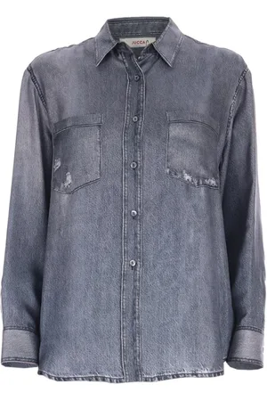Jucca Dames, Blouses & Shirts, Grijs, Maat: XS Zijde