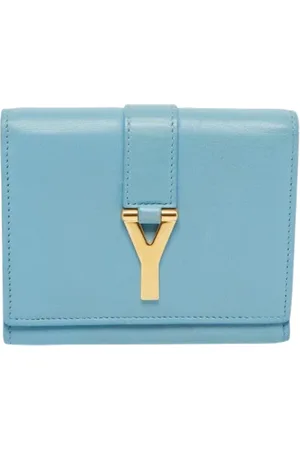 Saint Laurent Dames, Pre-owned, Blauw, Maat: ONE Size Leer