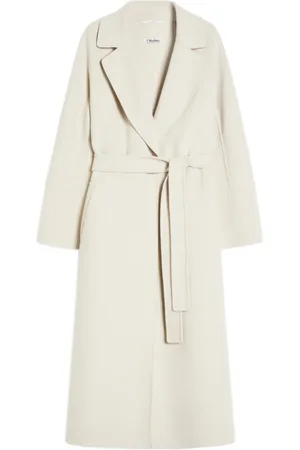 Max Mara Dames, Mantels, Wit, Maat: S Wol