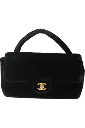 CHANEL Dames, Pre-owned, Zwart, Maat: ONE Size Velours