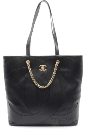 CHANEL Dames, Pre-owned, Zwart, Maat: ONE Size Leer