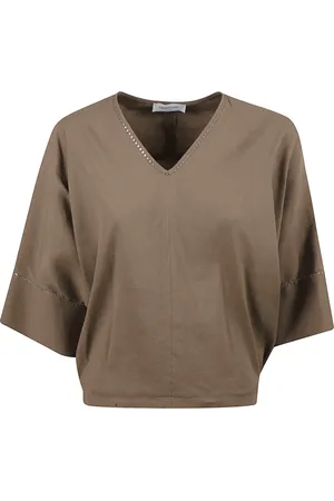 Fabiana Filippi Dames, Blouses & Shirts, Bruin, Maat: XS