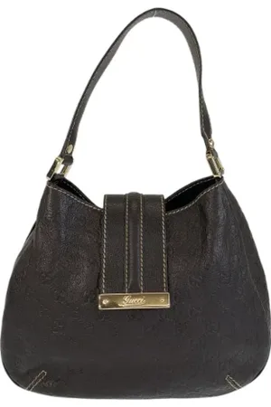 Gucci Dames, Pre-owned, Bruin, Maat: ONE Size Leer