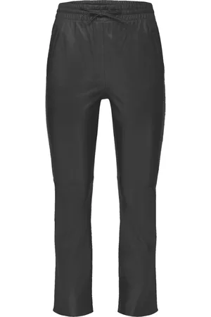 Oakwood Dames, Broeken, Zwart, Maat: L Leer