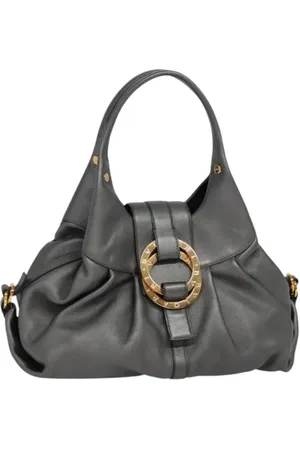 Bvlgari Dames, Pre-owned, Grijs, Maat: ONE Size Leer