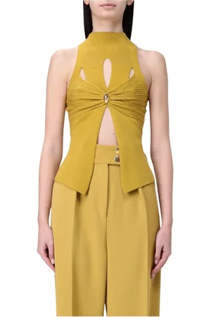 Elisabetta Franchi Dames, Tops, Geel, Maat: M Viscose