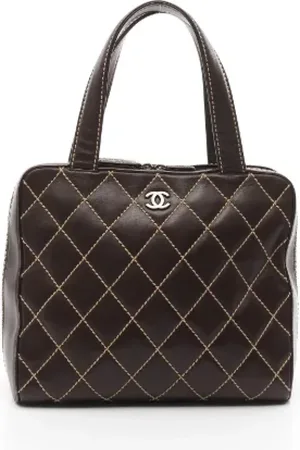 CHANEL Dames, Pre-owned, Bruin, Maat: ONE Size Leer