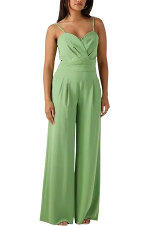 ACCESS FASHION Dames, Jumpsuits & Playsuits, Groen, Maat: S Denim