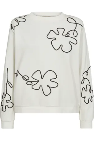 Freequent Dames, Sweatshirts & Hoodies, Wit, Maat: L Katoen