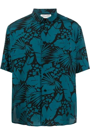 Saint Laurent Heren, Overhemden, Blauw, Maat: L Zijde