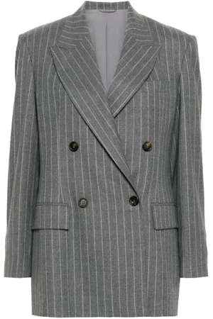 Brunello Cucinelli Dames, Jassen, Grijs, Maat: XS Wol