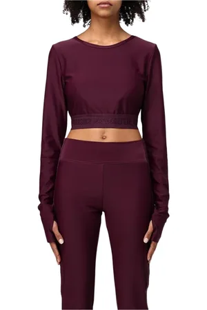 VERSACE Dames, Tops, Paars, Maat: XS Polyamide