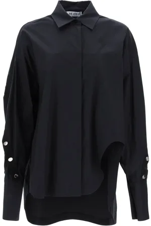 The Attico Dames, Blouses & Shirts, Zwart, Maat: XS Katoen