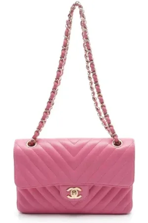 CHANEL Dames, Pre-owned, Roze, Maat: ONE Size Leer