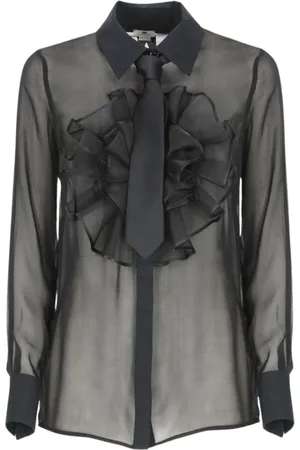 Elisabetta Franchi Dames, Blouses & Shirts, Zwart, Maat: L
