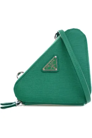 Prada Dames, Pre-owned, Groen, Maat: ONE Size Leer