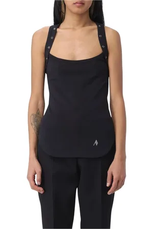 The Attico Dames, Tops, Zwart, Maat: 2XS Katoen