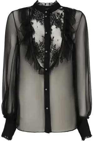 VALENTINO GARAVANI Dames, Blouses & Shirts, Zwart, Maat: XS