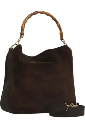 Gucci Dames, Pre-owned, Bruin, Maat: ONE Size Suède