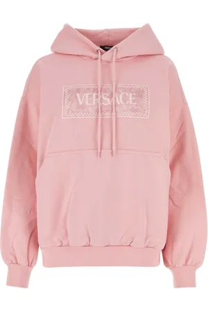 VERSACE Dames, Sweatshirts & Hoodies, Roze, Maat: M Katoen