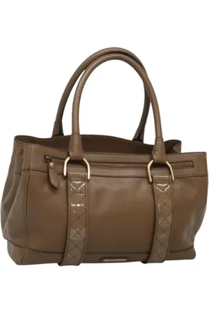 Burberry Dames, Pre-owned, Bruin, Maat: ONE Size Leer