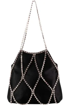 Twentyfour Dames, Tassen, Zwart, Maat: ONE Size Satijn