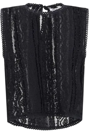 CHARO RUIZ IBIZA Dames, Tops, Zwart, Maat: S Katoen