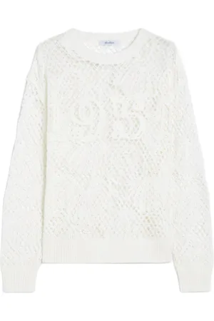 Max Mara Dames, Truien, Wit, Maat: S Katoen