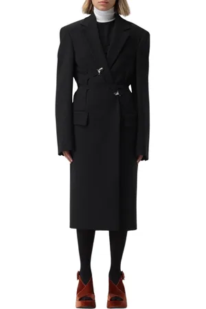 Sportmax Dames, Mantels, Zwart, Maat: L Wol