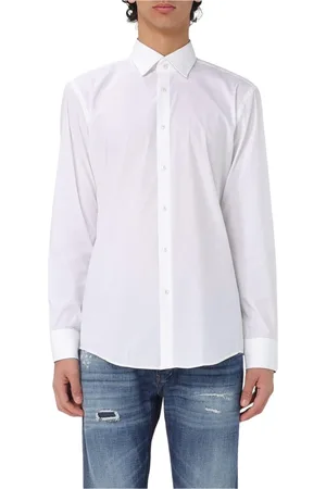HUGO BOSS Heren, Overhemden, Wit, Maat: XL Katoen