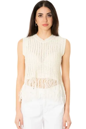 Max Mara Dames, Truien, Wit, Maat: L Linnen