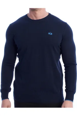 La Martina Heren, Sweatshirts & Hoodies, Blauw, Maat: L Katoen