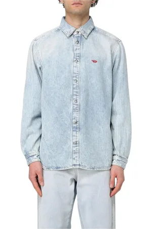 Diesel Heren, Overhemden, Blauw, Maat: M Denim