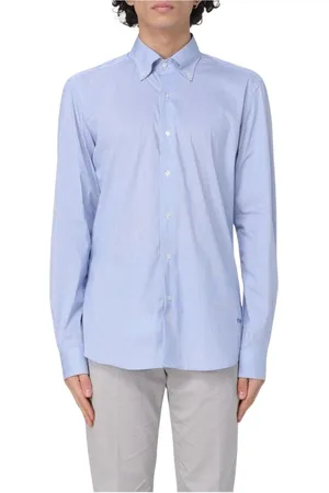 FAY Heren, Overhemden, Blauw, Maat: 2XL