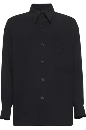 Giorgio Armani Heren, Overhemden, Blauw, Maat: XL Wol