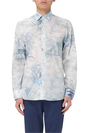Etro Heren, Overhemden, Blauw, Maat: 2XL Katoen