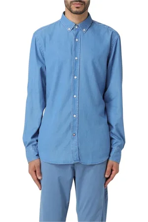 HUGO BOSS Heren, Overhemden, Blauw, Maat: XS Denim