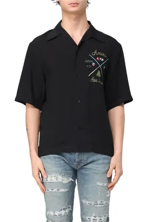 AMIRI Heren, Overhemden, Zwart, Maat: 2XL