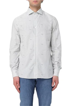 Emporio Armani Heren, Overhemden, Blauw, Maat: L