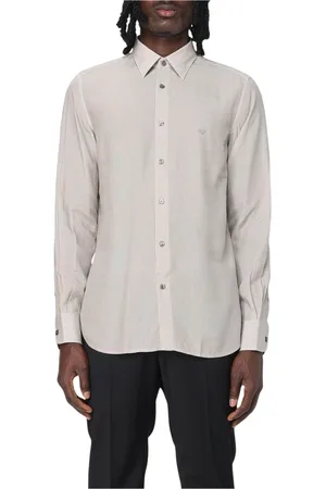 Emporio Armani Heren, Overhemden, Grijs, Maat: L