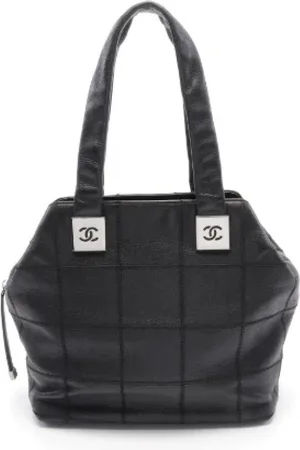 CHANEL Dames, Pre-owned, Zwart, Maat: ONE Size Leer