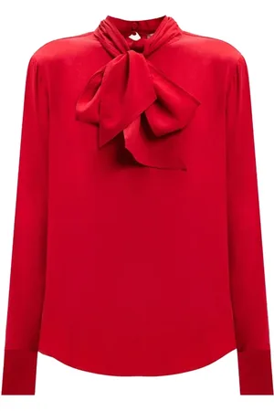 Twin-Set Dames, Blouses & Shirts, Rood, Maat: M Katoen