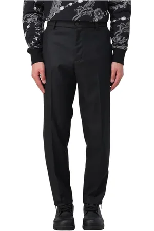 VERSACE Heren, Broeken, Zwart, Maat: L