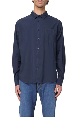 Woolrich Heren, Overhemden, Blauw, Maat: L Katoen