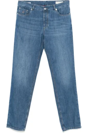 Brunello Cucinelli Heren, Jeans, Blauw, Maat: 2XL Katoen